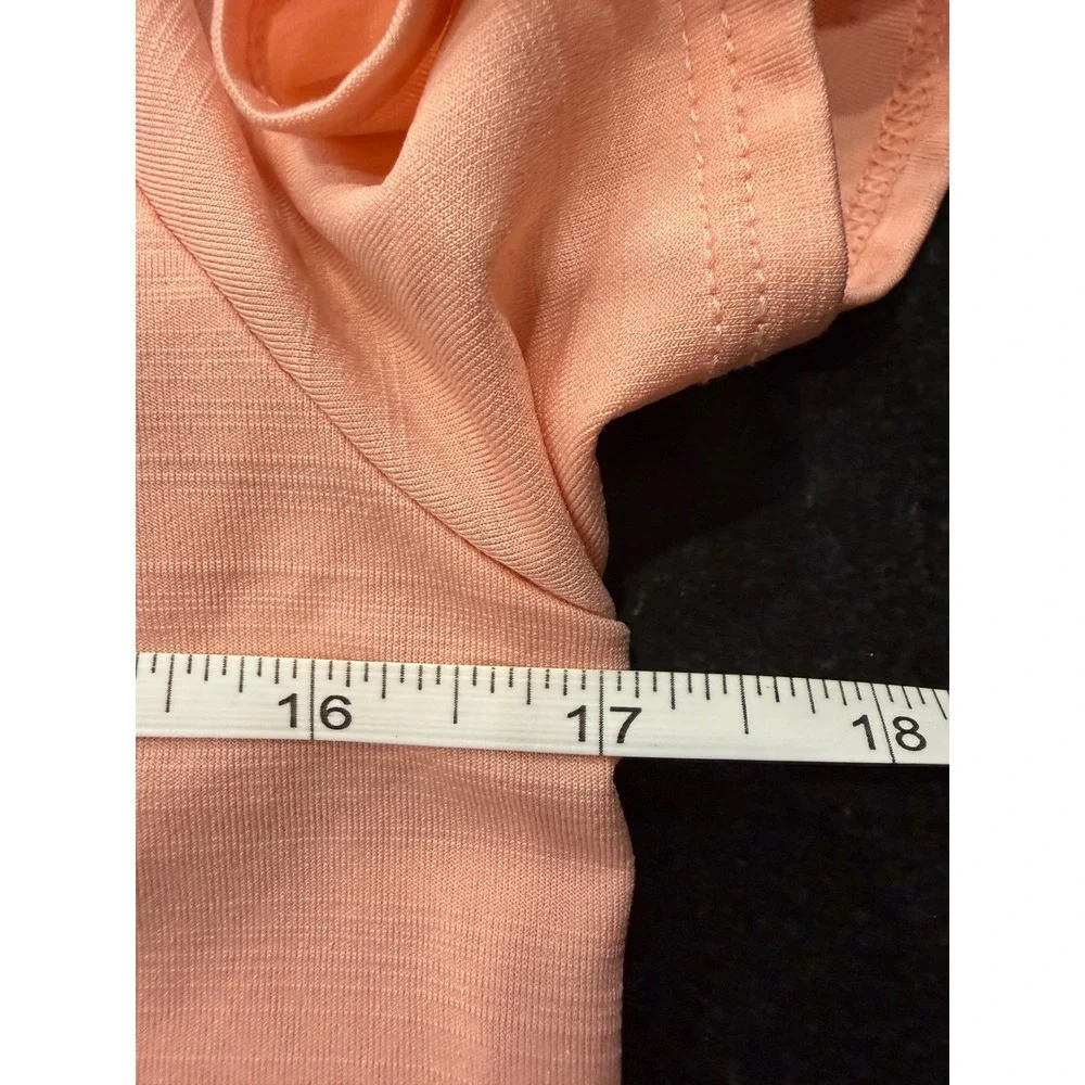 Nike Dri-FIT Training Shirt Small Peach Gold Glitter Athleisure Sparkly Sporty